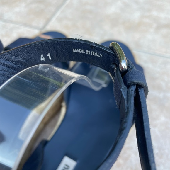 Miu Miu Suede Platform Espadrilles, Blue, Women's - Picture 8 of 13